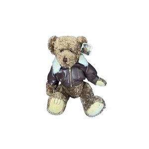 Unipak NWT motorcycle jacket jointed bear/ plush/ stuffed/ toy14 inches